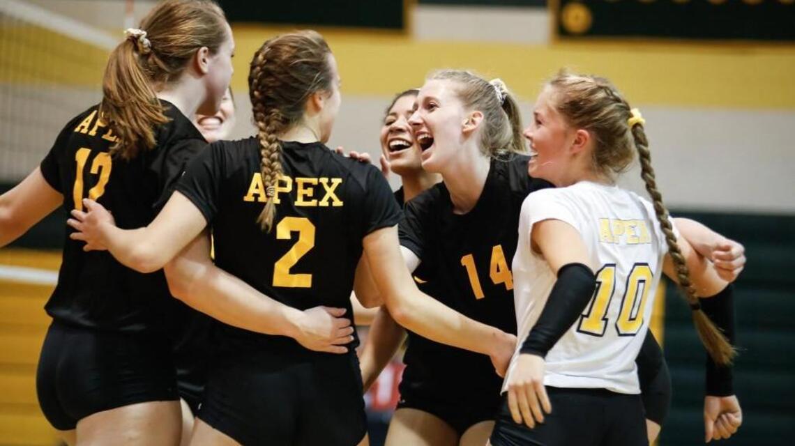 Apex volleyball sweeps Leesville Road in first round of 4A playoffs
