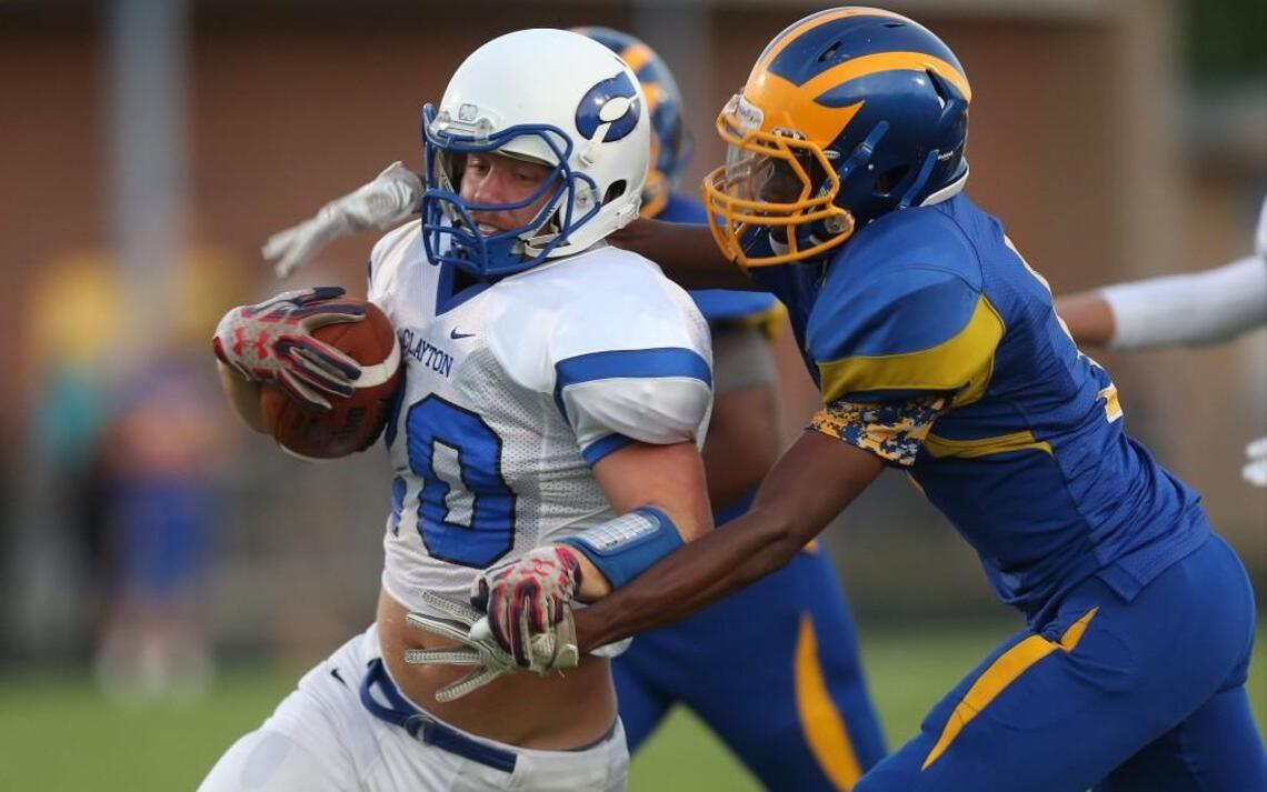 Clayton football downs East Wake behind Swackhammer’s tough running