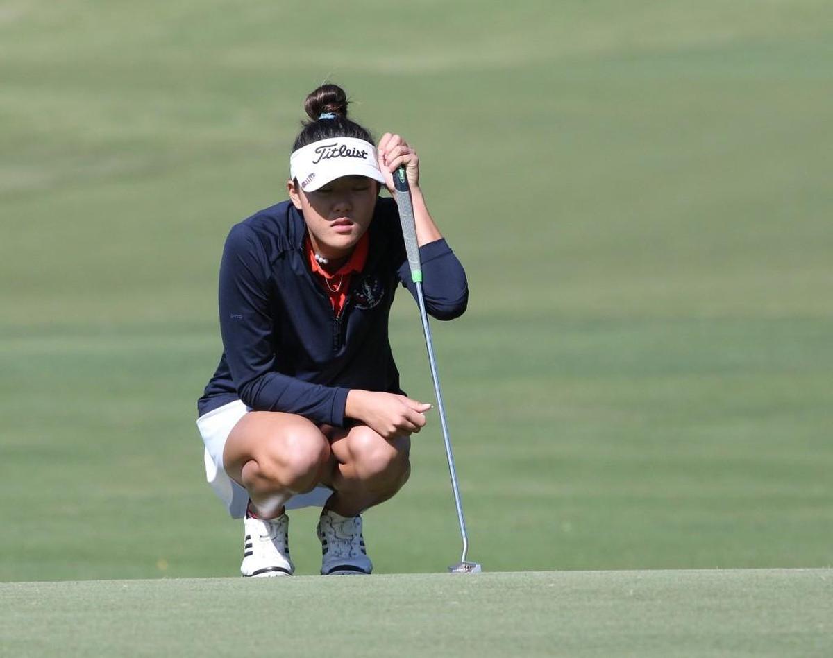 Jennifer Chang of Athens Drive goes after her 4th Championship. The NCHSAA 4A girls golf state championship was held Oct. 23-24 at the Pinehurst golf club.