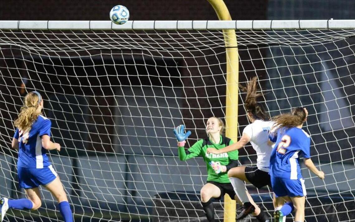 Athens Drive girls soccer goalie enjoys the pressure of saving the game