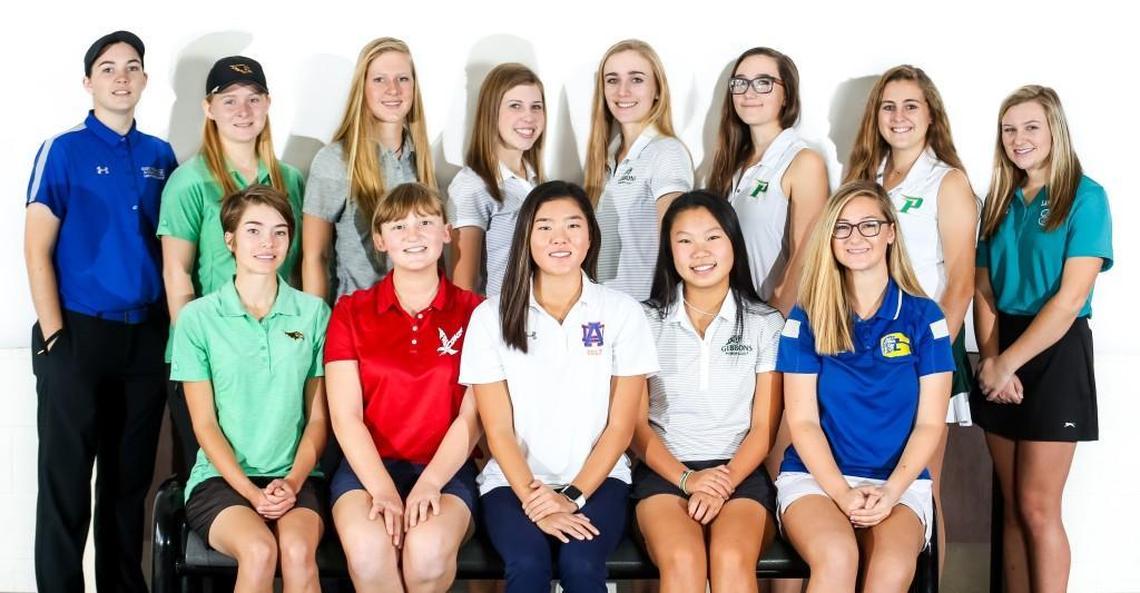 Members of the N&O All-Metro Girls Golf Team, pose for a portait on Saturday, December 9, 2017.