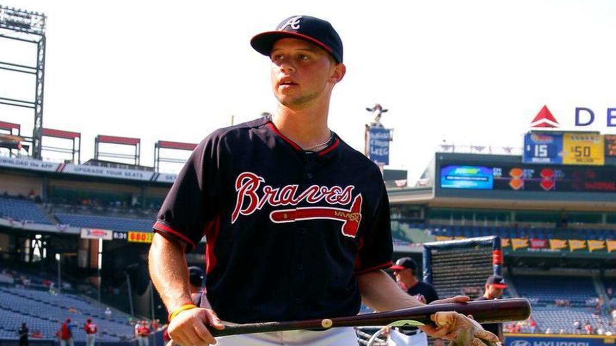 Atlanta Braves top pick in the draft Braxton Davidson takes in batting practice prior to a baseball game against the Philadelphia Phillies in 2014. Davidson hit his first professional grand slam on July 17, a high in his up-and-down career so far.
