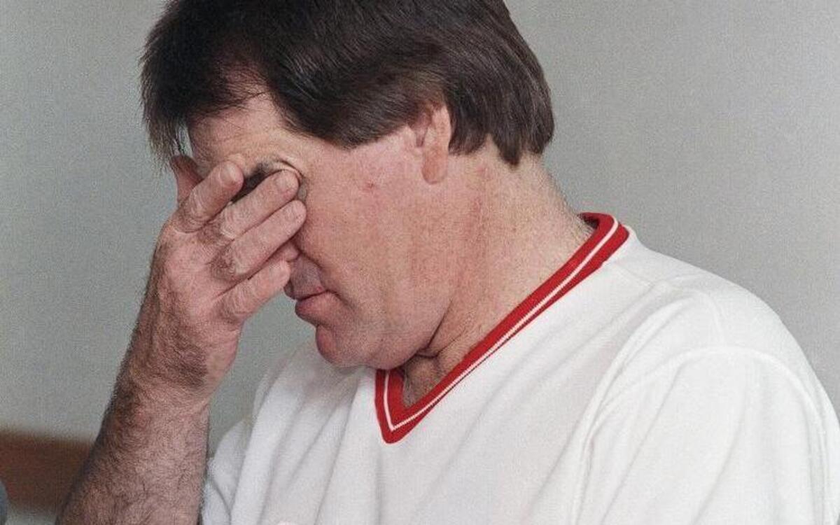 
Pete Rose, baseball’s career hits leader, agreed to a lifetime ban from baseball in 1989. 

