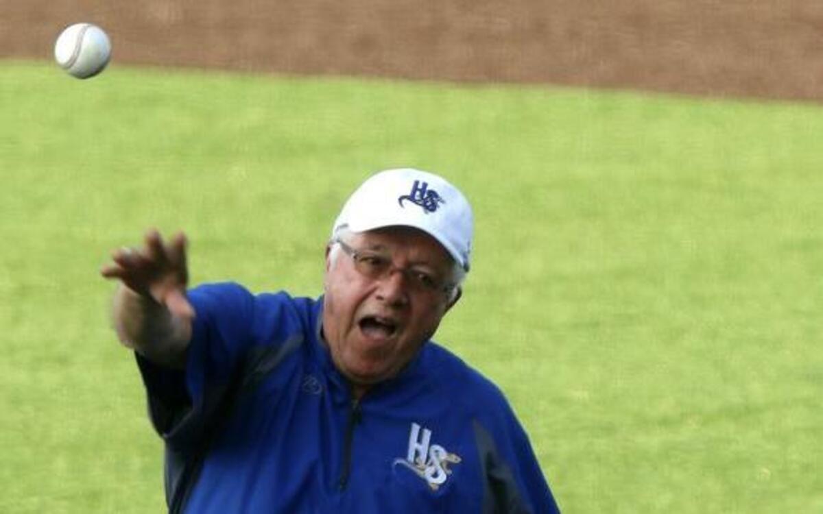 
Mayor of Holly Springs, Dick Sears throws the opening pitch at North Main Athletic Complex in Holly Springs, NC on Thursday, May 28, 2015.
