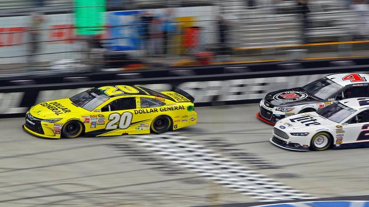 
Driver Matt Kenseth drove the No. 20 Toyota to victory in a NASCAR Sprint Cup series race at Bristol Motor Speedway in Bristol, Tenn., on Sunday. The victory snapped a 51-race winless streak for Kenseth. 
