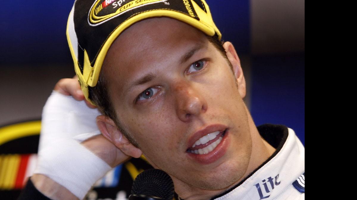 
Brad Keselowski, who won last year’s Quaker State 400, injured his hand on a broken champagne bottle while celebrating his win.


