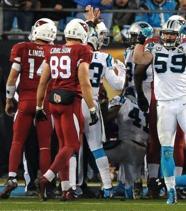 
The Carolina Panthers plan to pick up the fifth-year option on linebacker Luke Kuechly (59), although that won’t preclude the team from negotiating with him on a long-term deal. 

