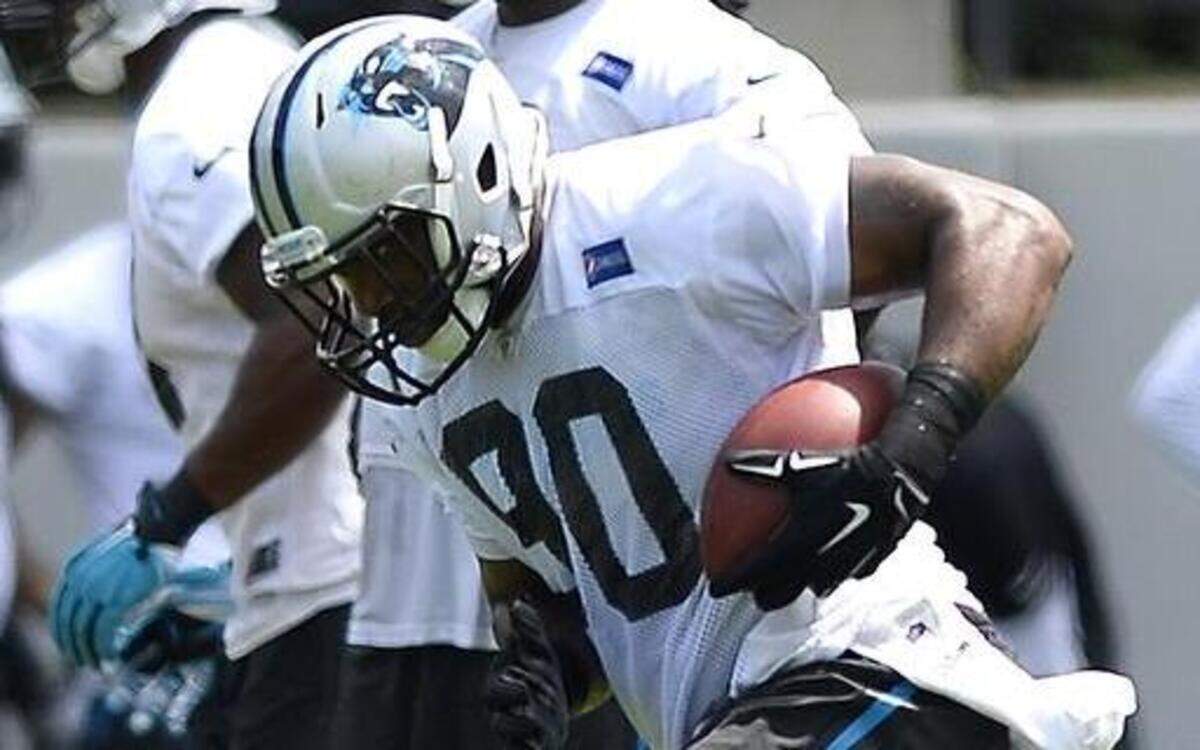 
Carolina Panthers defensive end Frank Alexander, who has tested positive for marijuana use four times in his NFL career, says he knows he can’t drop the ball again.

