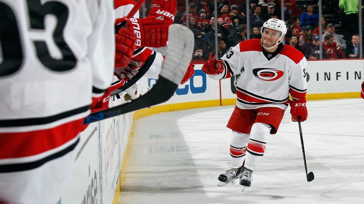 Derek Ryan makes his NHL debut against the New Jersey Devils on March 1, 2016.