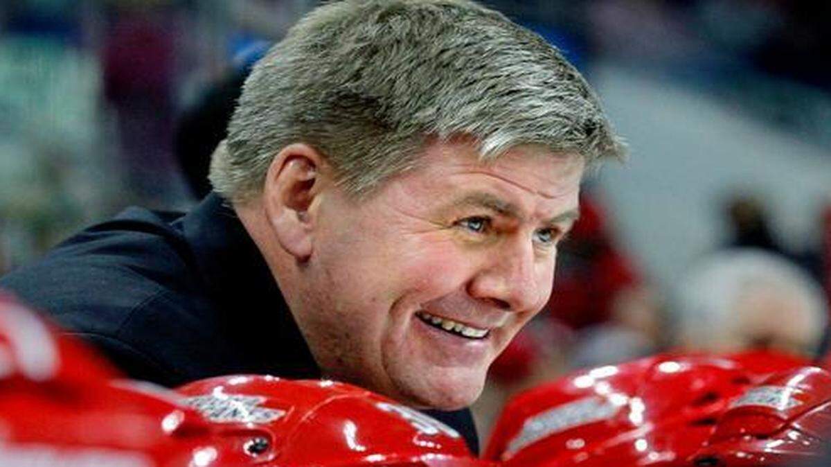 
The Canes head coach Bill Peters and the players enjoy themselves during an NHL game played between the Carolina Hurricanes and the Buffalo Sabres a PNC Arena in Raleigh on Jan. 8, 2015. The Canes beat the Sabres.

