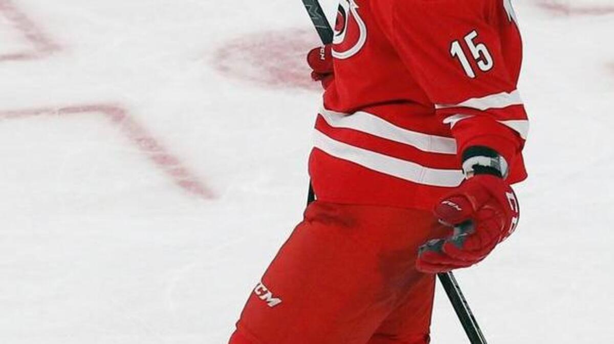 The Carolina Hurricanes' Andrej Nestrasil (15) celebrates his goal during the third period of an NHL game played between the Carolina Hurricanes and the Pittsburgh Penguins at the PNC Arena on Feb. 12. The Penguins beat the Hurricanes 2-1 in a shootout. This weekend the Canes are celebrating the 10 year anniversary of winning the Stanley Cup in 2006.