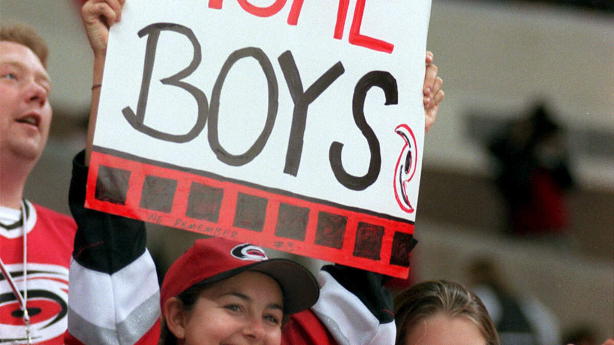 1999 ESA/RBC/PNC opening night, 10/29/99. After two difficult years in Greensboro, the Hurricanes finally had a home in Raleigh. The first win would have to wait, but the building that would become known as one of the NHL’s loudest was finally open.