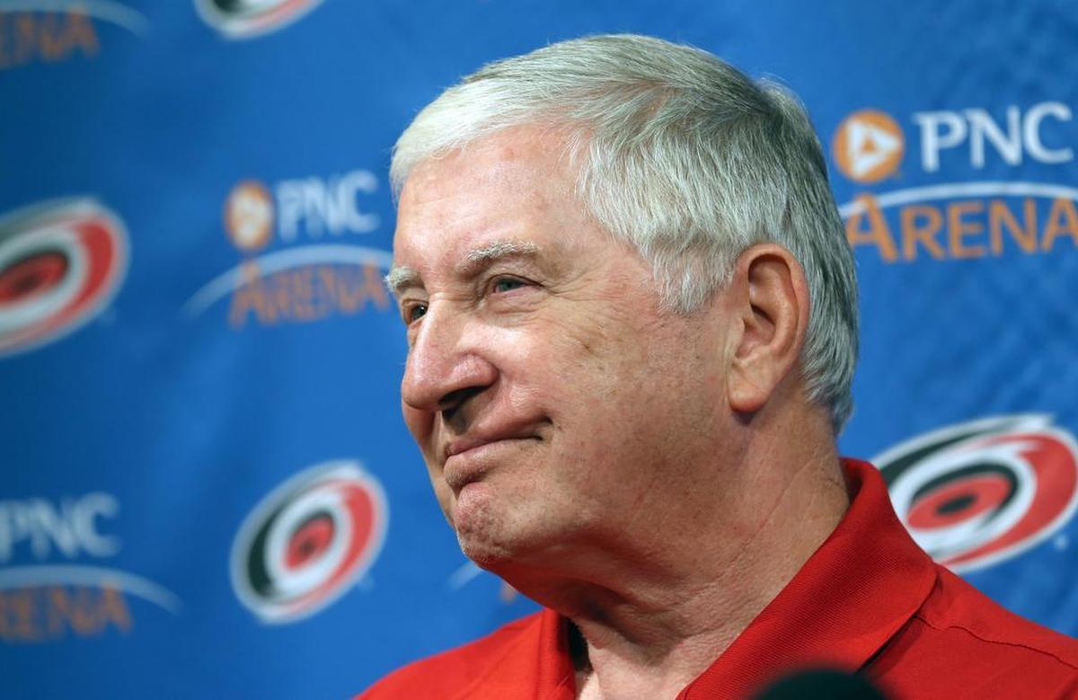The Carolina Hurricanes Tony MacDonald, director of amateur scouting, talk to the media about the upcoming NHL draft during a press conference held at PNC Arena in Raleigh on Thursday, June 9, 2016.
