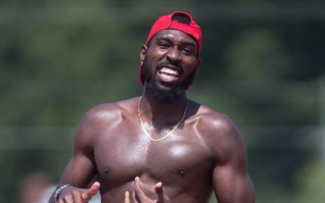 Olympic athlete Burkheart Ellis Jr. works out at St. Augustine’s University in Raleigh, N.C. on Monday, July 25, 2016.