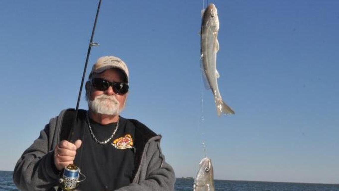 On a fishing trip for whiting near Bald Head Island