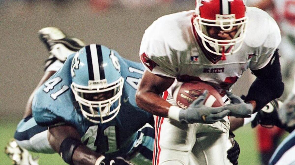 UNC's Quincy Monk (41) in action against NC State in 1999.