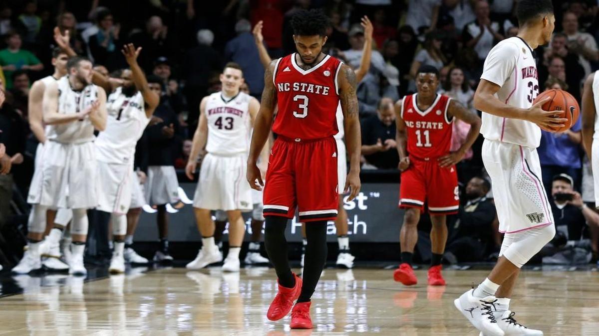 N.C. State’s Terry Henderson walks off the court after Wake Forest’s 88-58 victory over the Wolfpack on Feb. 11. Henderson was denied a sixth year of eligibility by the NCAA.