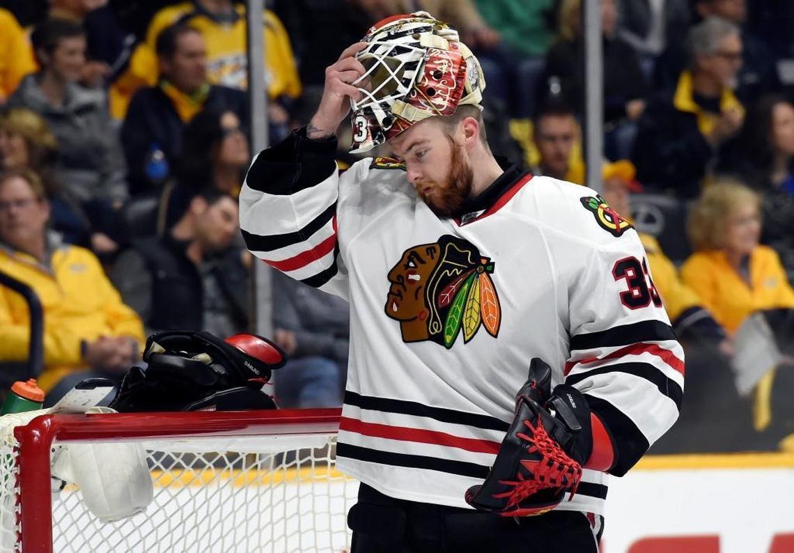 Scott Darling, playing here for the Blackhawks, talked Wednesday about his struggles with alcohol.