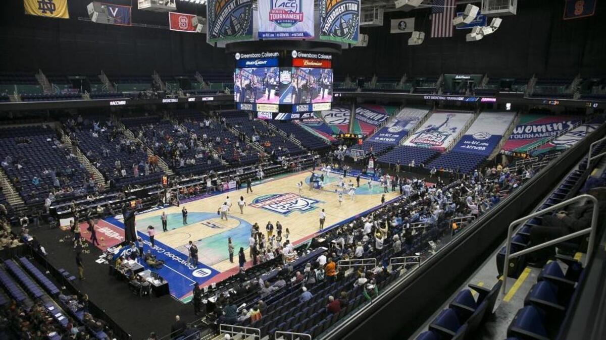 The Greensboro Coliseum during the 2016 ACC Women's Basketball tournament on March 2.
