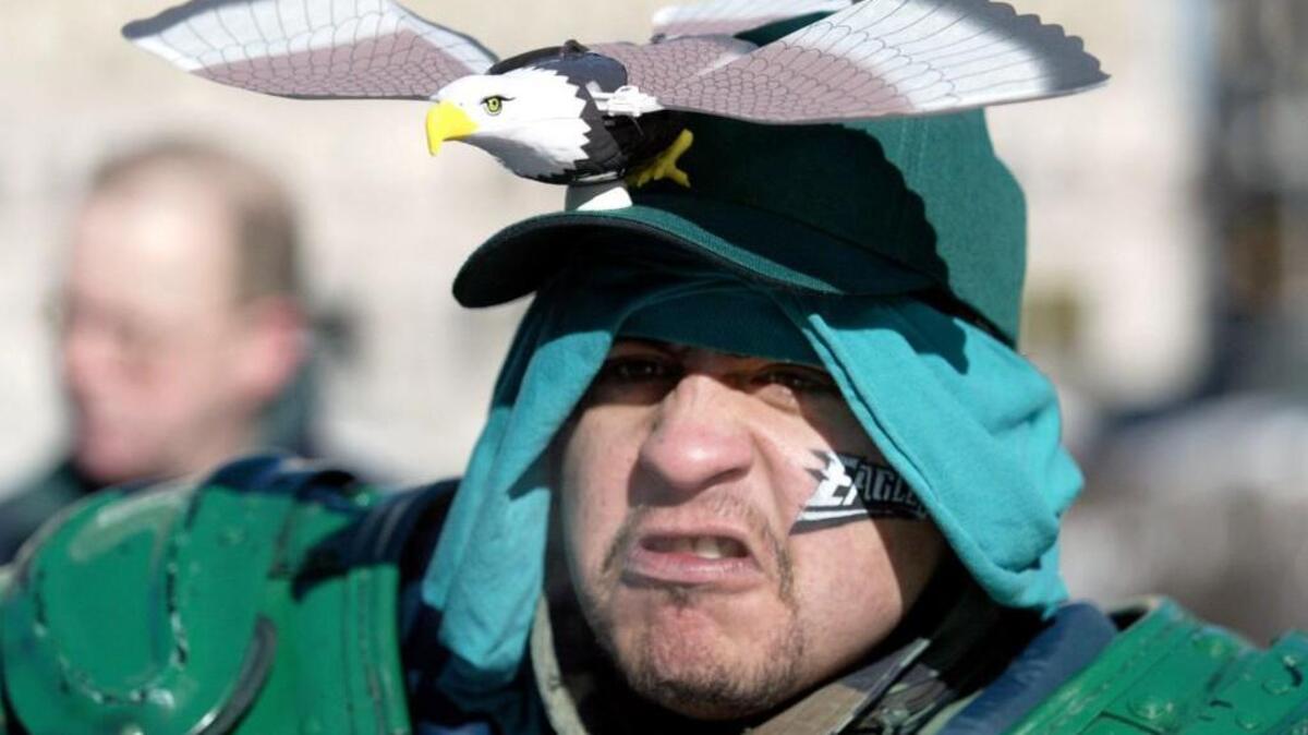 Rafael Zayas-Ali participates in an Eagles pep rally in Philadelphia, Friday, Jan. 16, 2004. The Philadelphia Eagles lost to the Carolina Panthers in the NFC title game in Philadelphia Sunday, Jan. 18.