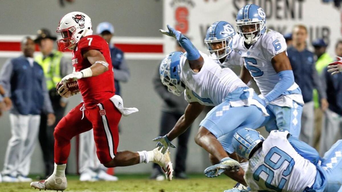 N.C. State running back Nyheim Hines (7) and the Wolfpack will play Arizona State in the Sun Bowl in El Paso, Texas, on Dec. 29, 2017.