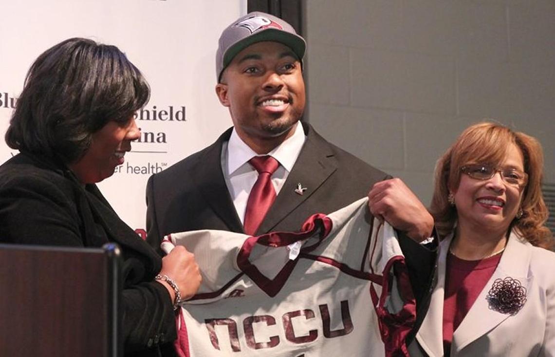 N.C. Central athletic director Ingrid Wicker McCree, left, led a department that won MEAC football and basketball championships in the 2016-17 academic year.