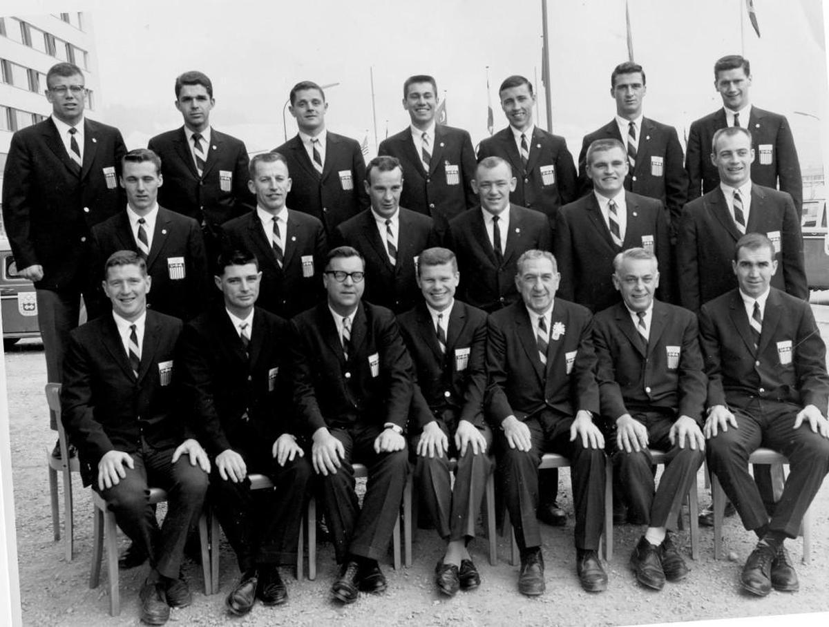 Bill Reichart, front row center, captained the 1964 U.S. Olympic hockey team in Innsbruck, Austria.