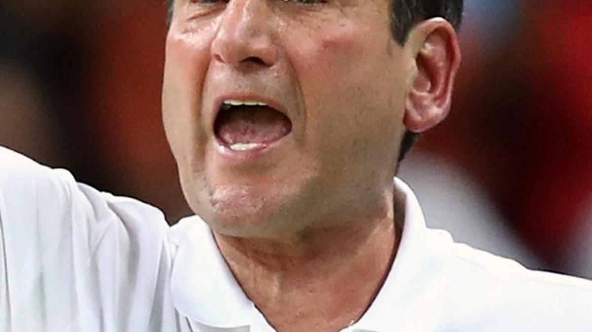 Coach Mike Krzyzewski shouts instructions to his team during the United States’ win over Spain on Aug. 19.
