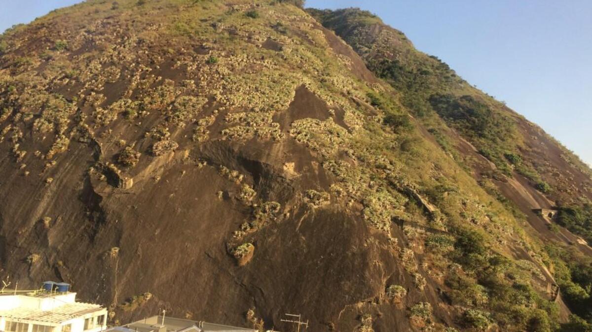 Rocky, blocky mountains are everywhere in Rio, including a block from my hotel.