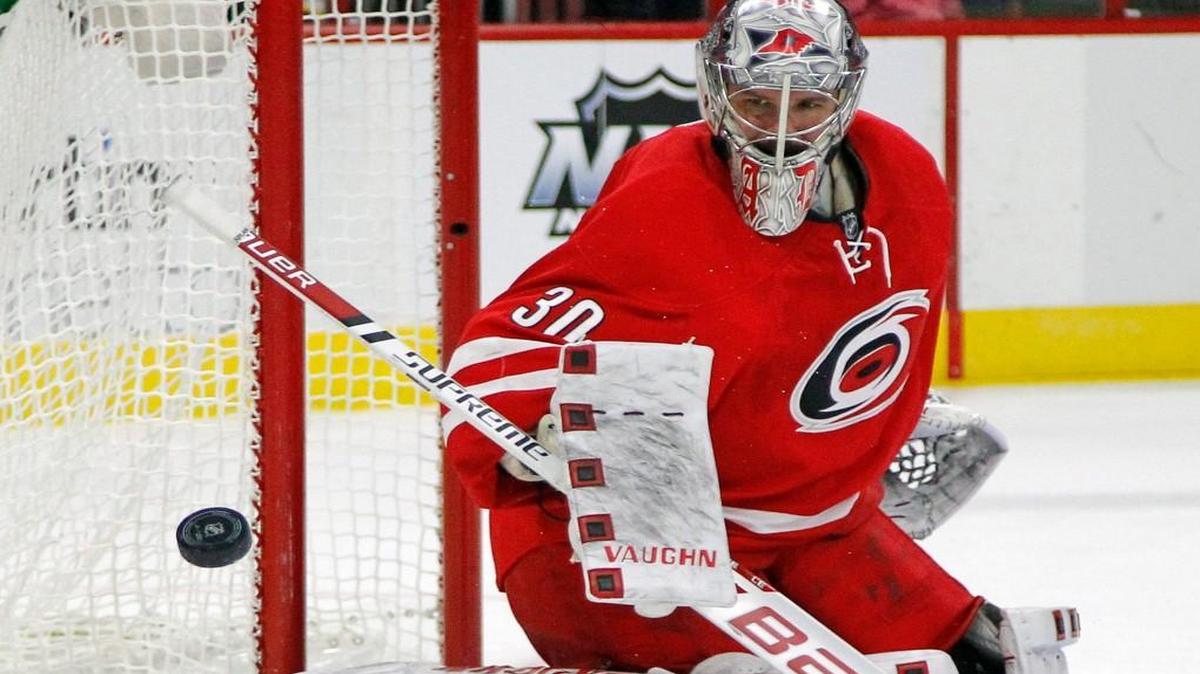 The Canes have been busy the past two days by signing goalie Cam Ward, top, on a two-year extension and trading with the Blackhawks for Teuvo Teravainen, right.