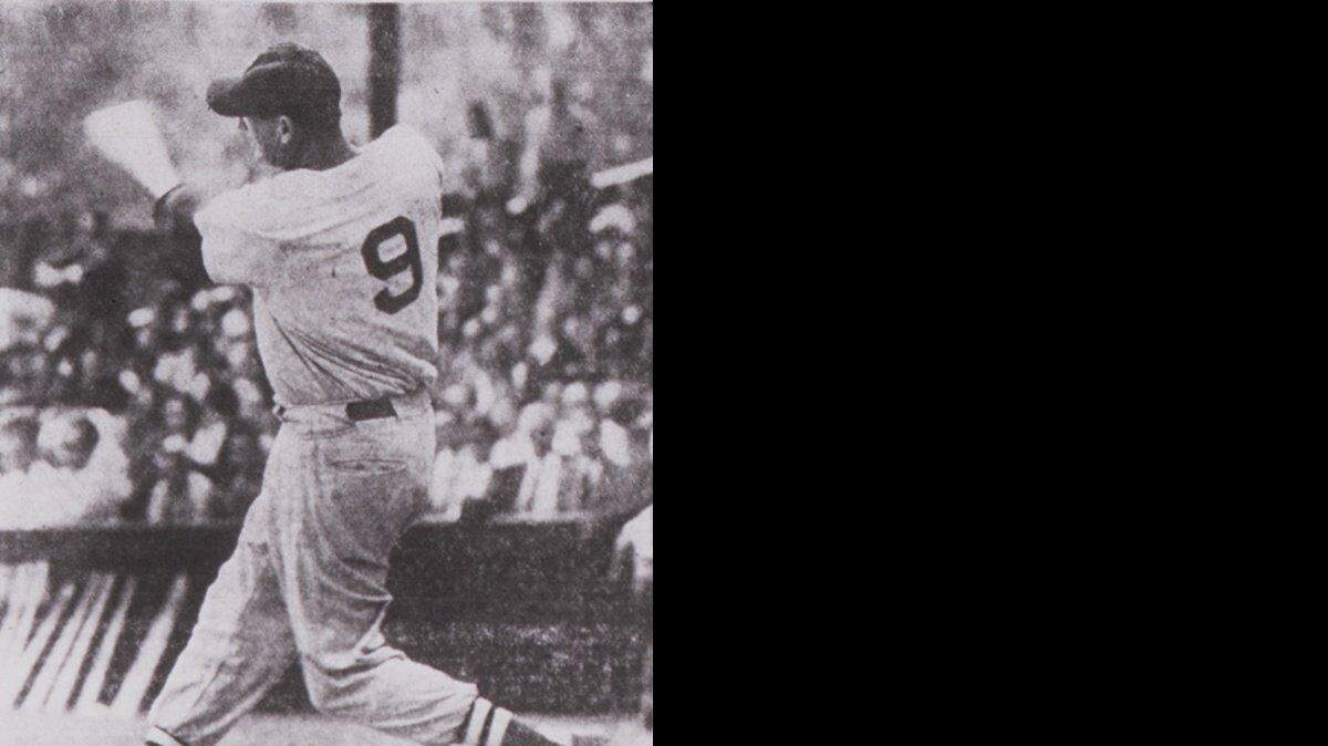 
With this swing in April 1957, Ted Williams delighted a crowd of 4,761 at Charlotte’s Griffith Park by hitting a home run over the rightfield wall in an exhibition game. FILE PHOTO/JEEP HUNTER
