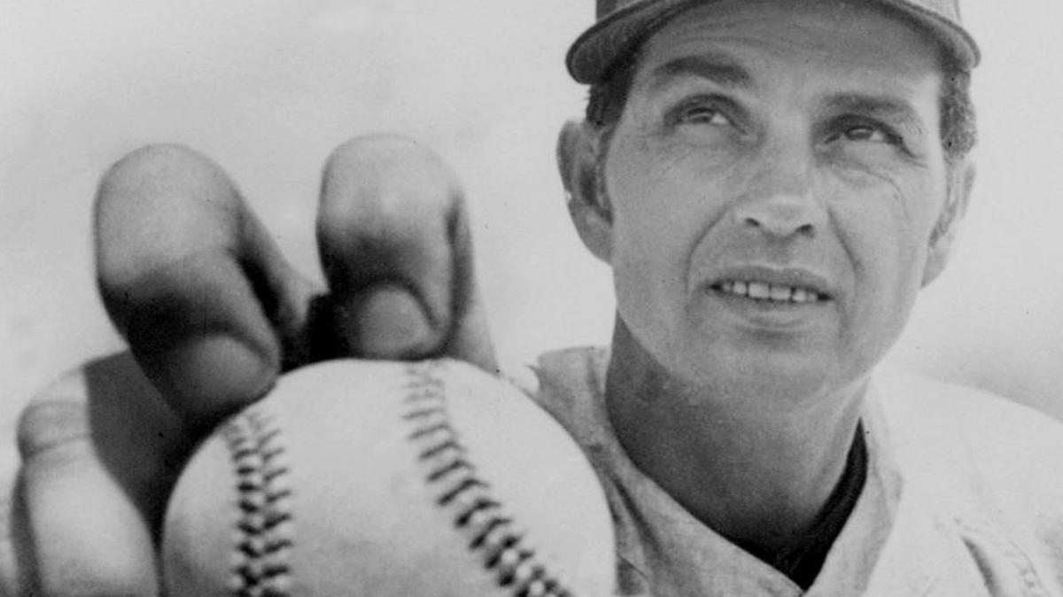 
In this 1970 file photo from the Associated Press, knuckleballer Hoyt Wilhelm showed how he grips the ball before he threw his signature pitch (he didn’t actually use his knuckles at all). Wilhelm, who grew up in Huntersville, was the first reliever elected to baseball’s hall of fame. He died in 2002 at age 80. 
