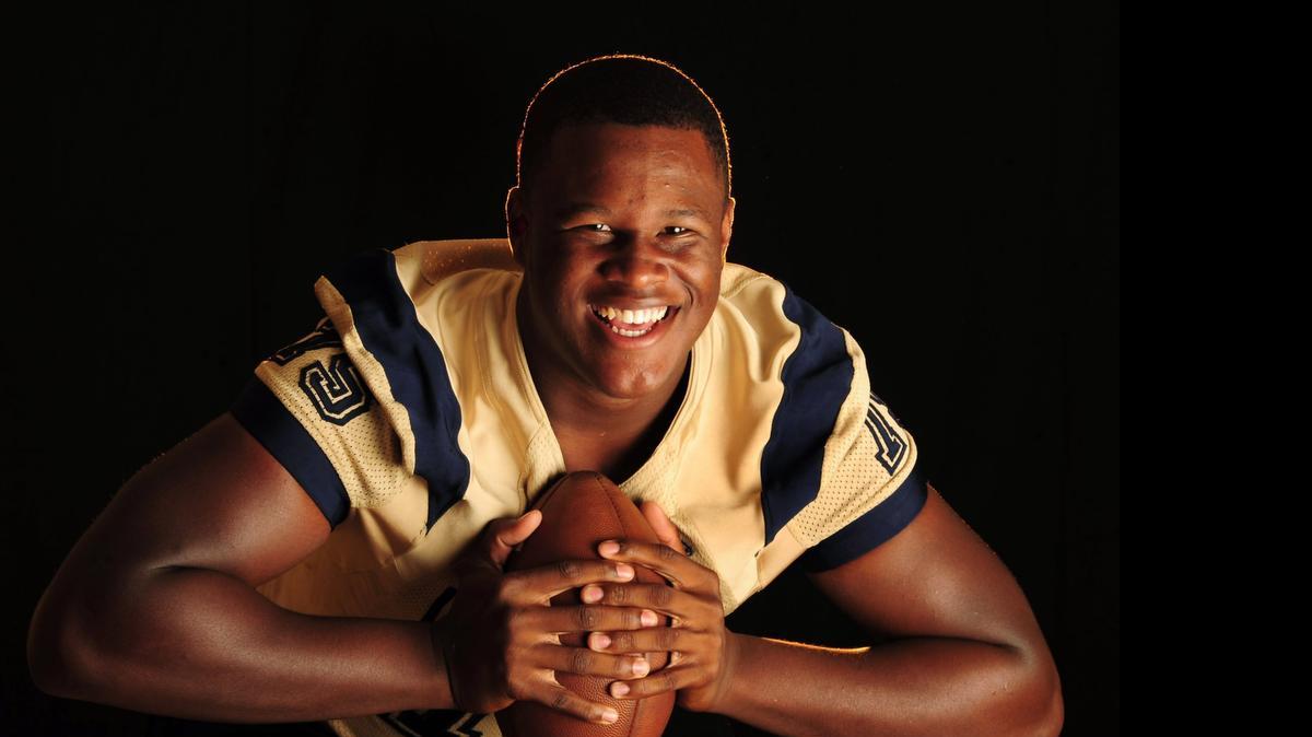 
Even in 2010, when he was a high school junior at Charlotte’s Mallard Creek and this picture was taken, D.J. Humphries stood out. Now he is a contender to be picked by the Carolina Panthers in the first round of the 2015 NFL draft. 

