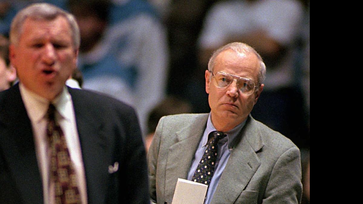 
Bill Guthridge (right), for 30 years the top assistant to former North Carolina basketball coach Dean Smith, died Tuesday night. He was 77.
